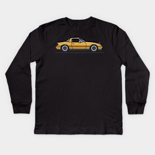 Sunburst yellow miata Kids Long Sleeve T-Shirt